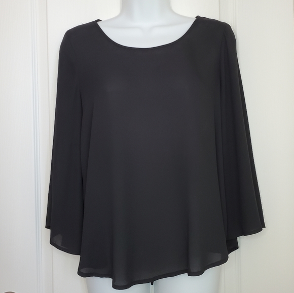 LUSH Sheer Black Blouse - Picture 11 of 11